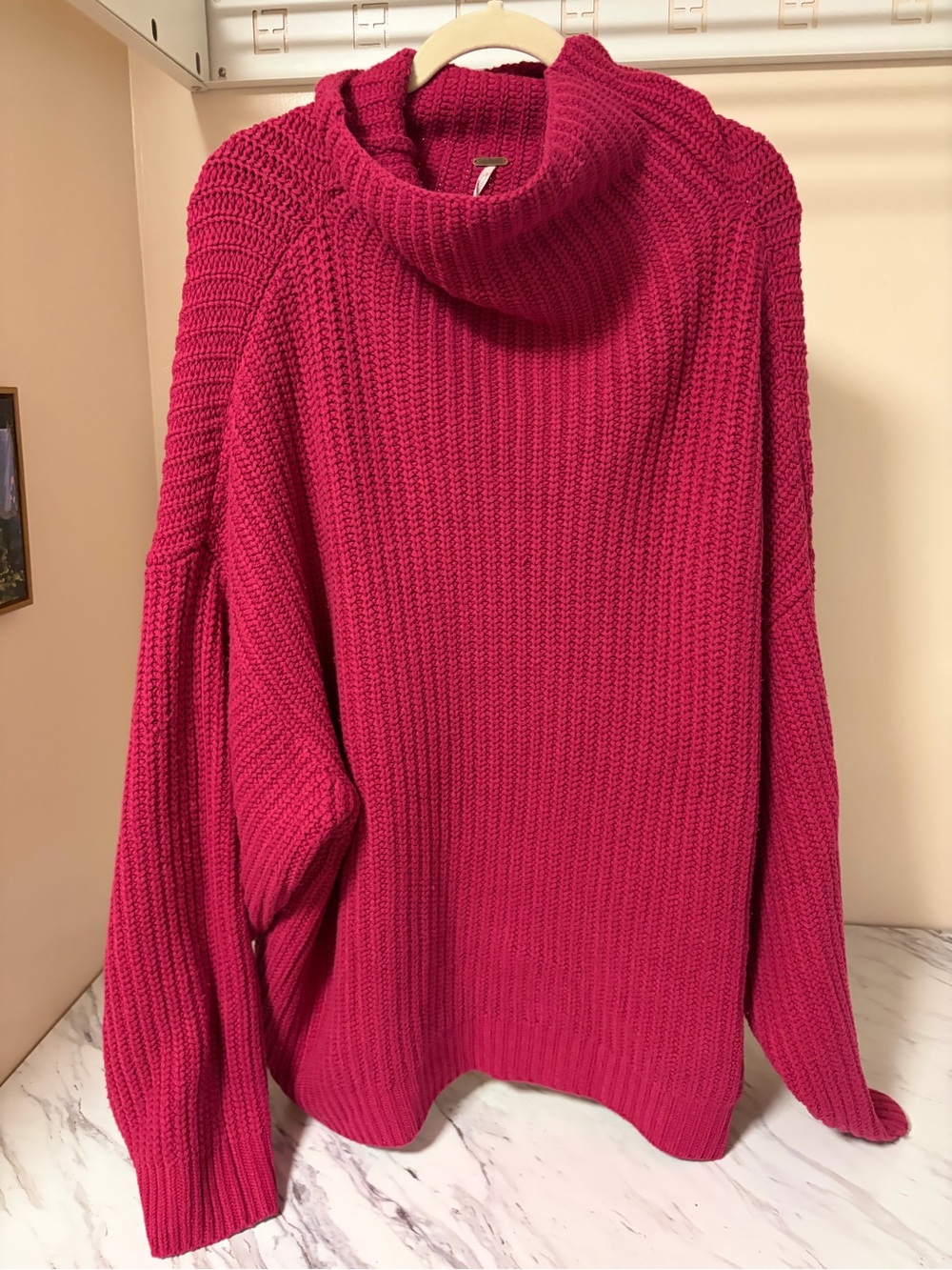 Free People Swim Too Deep Chunky Oversized Turtleneck Sweater L
